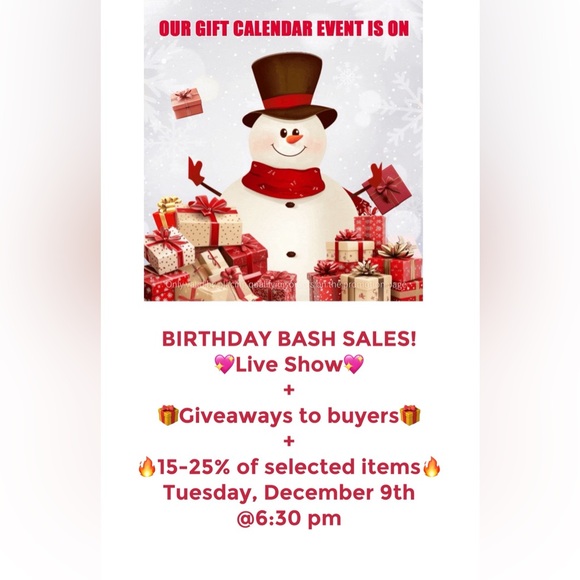 💝Birthday Bash Sales & Giveaways from 
UNLISTED to LISTED ITEMS 15-25% OFF - Picture 2 of 2
